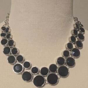 Elegant Black and Silver Necklace